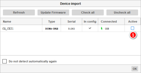 Device import